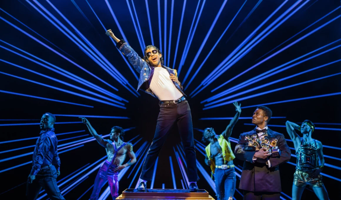 Ilario Grant as Michael Jackson in MJ The Musical at QPAC Brisbane. Photo: Daniel Boud