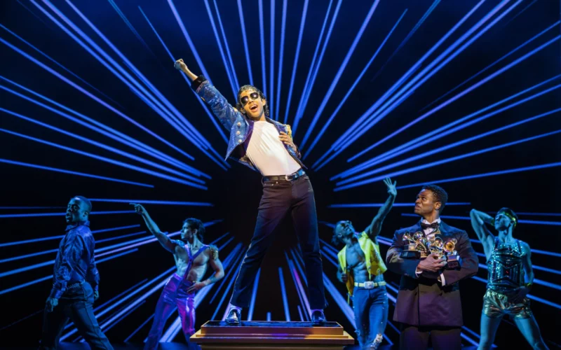 Ilario Grant as Michael Jackson in MJ The Musical at QPAC Brisbane. Photo: Daniel Boud