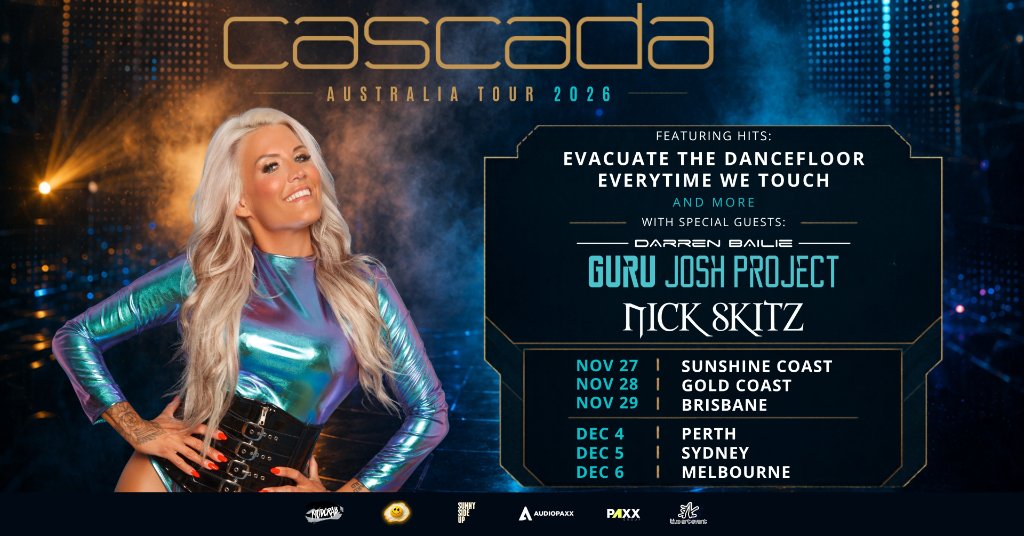 Cascada Australia Tour 2026 dates poster